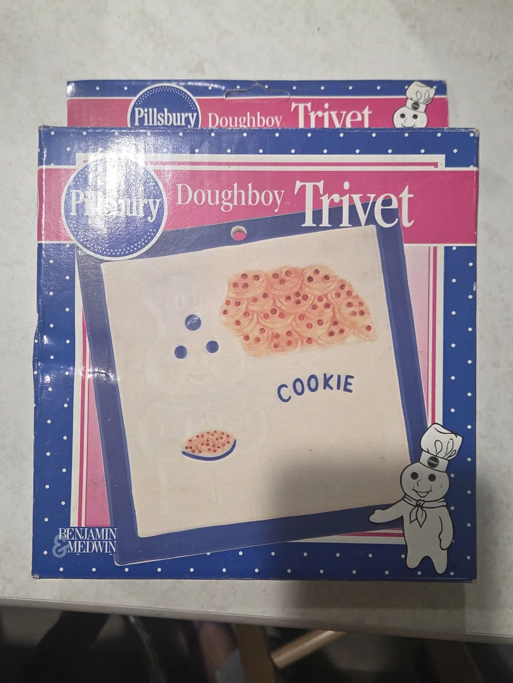 Pillsbury Doughboy Trivet - Blue & White